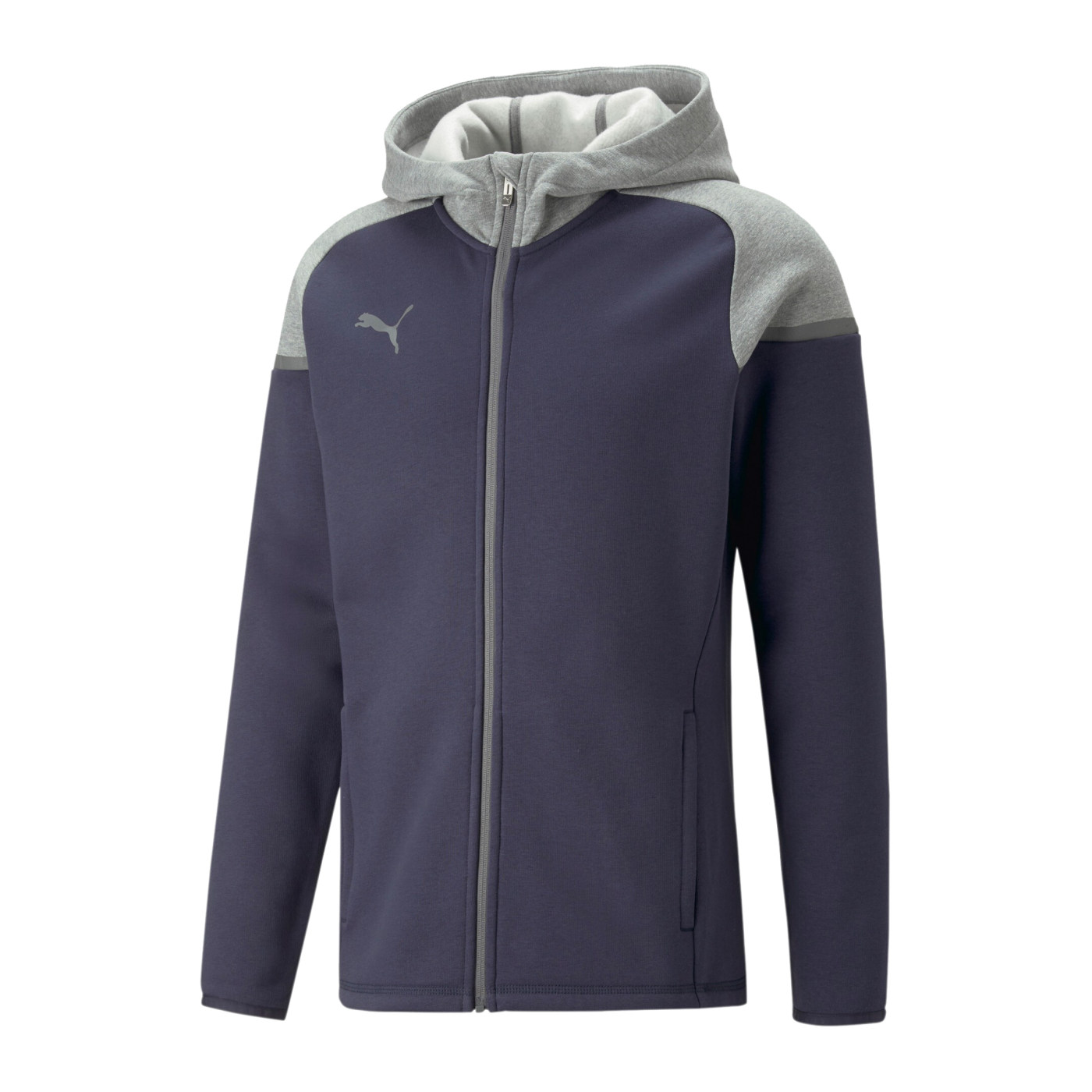 PUMA teamCUP Casuals Kapuzenjacke Blau Grau F06