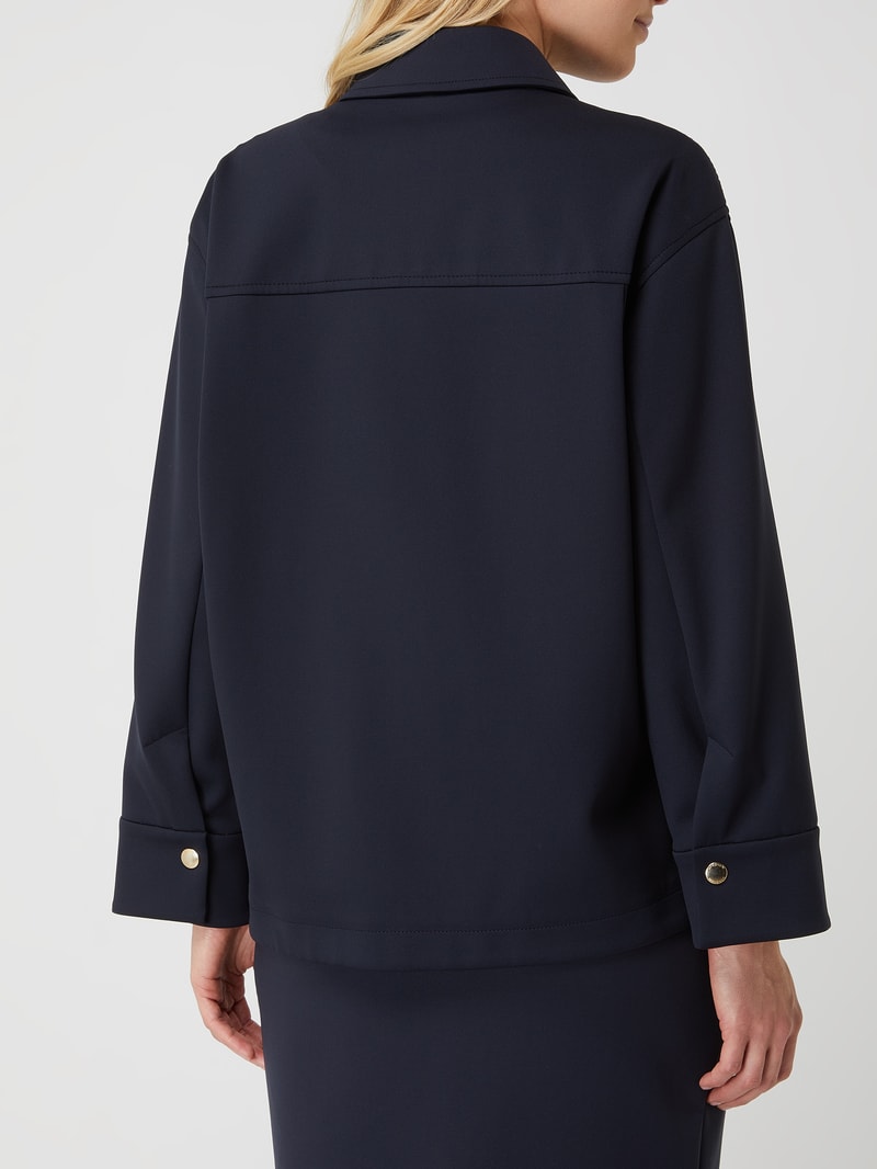 Blazer mit überschnittenen Schultern in marineblau