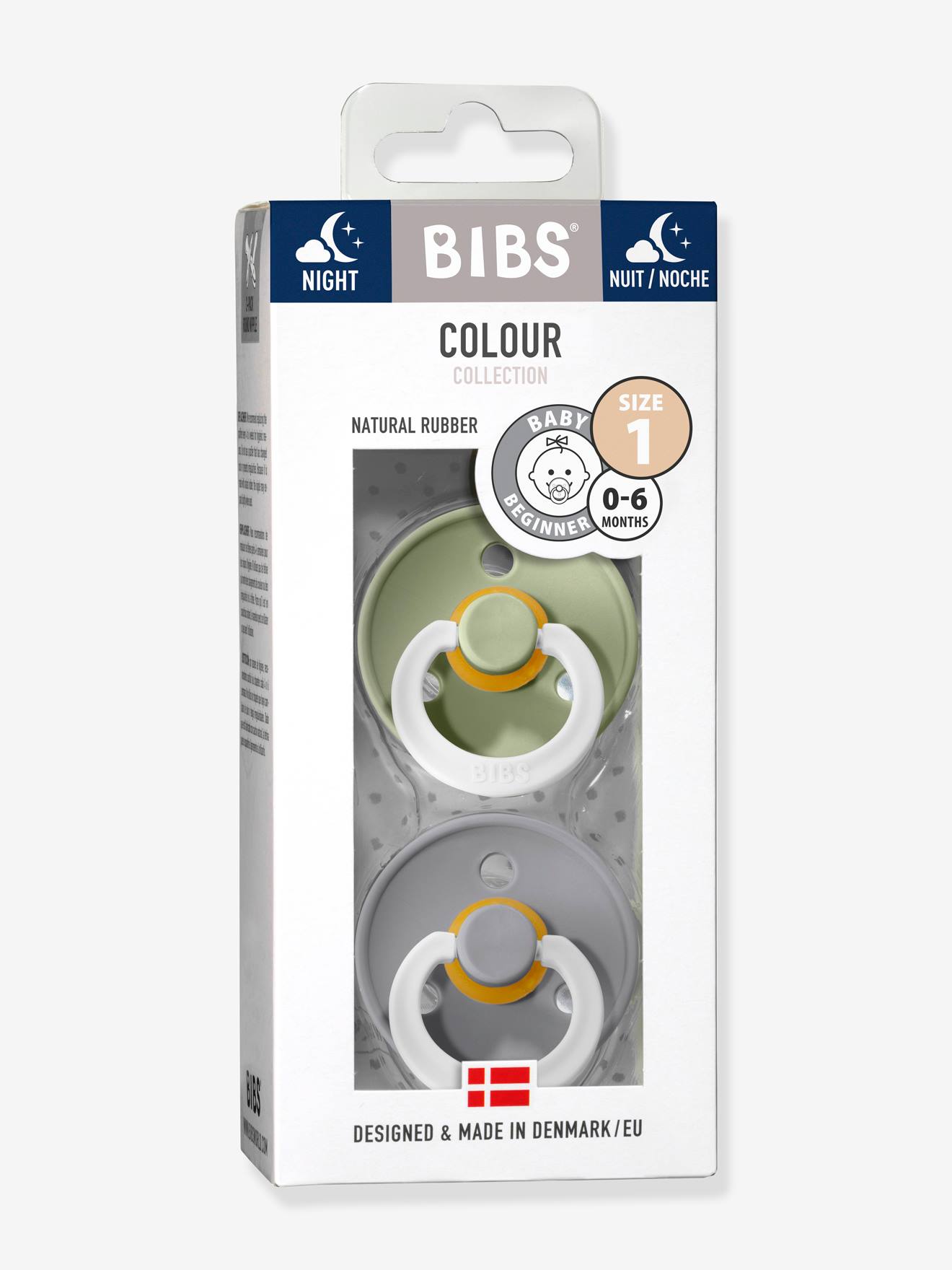 Bibs 2 Beruhigungssauger COLOUR BIBS, Gr. 1 (0-6 Monate) - ziegel+zartrosa