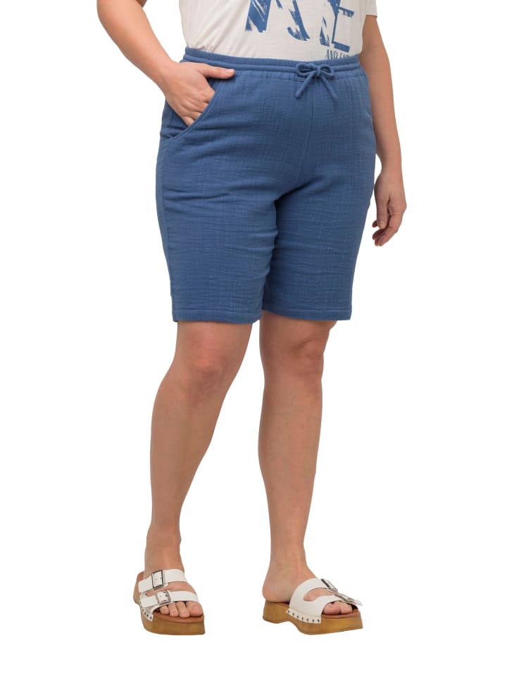 Ulla Popken Shorts in taubenblau günstig kaufen