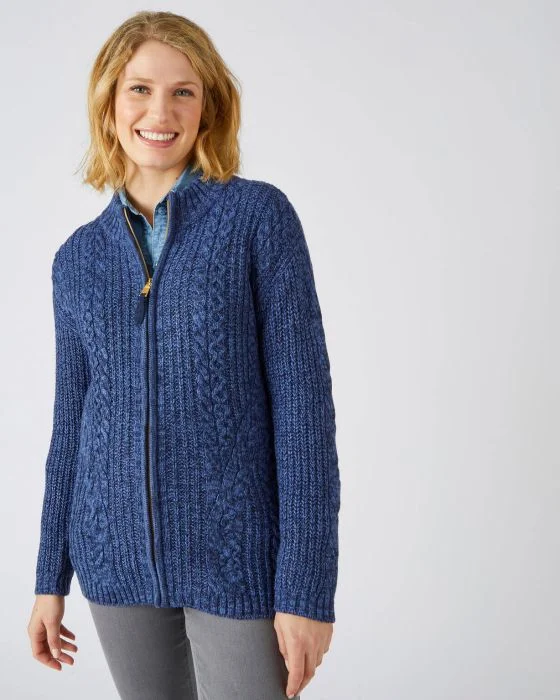 Cardigan en maille perlée et torsadée Thermolactyl