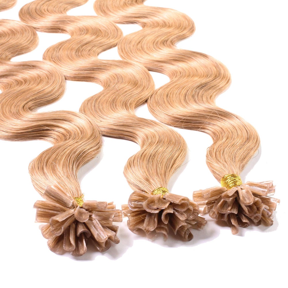 hair2heart Extensions à chaud bonding cheveux naturels #27 Blond doré foncé 1g extensions