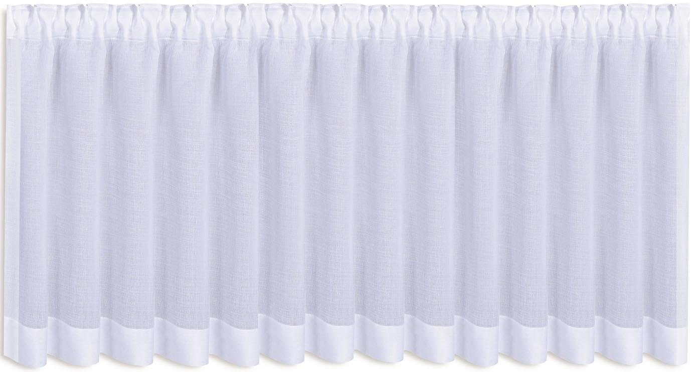 Scheibengardine KATHA, Happy Home, Faltenband (1 St), transparent, HxB: 50x205, Webware 
