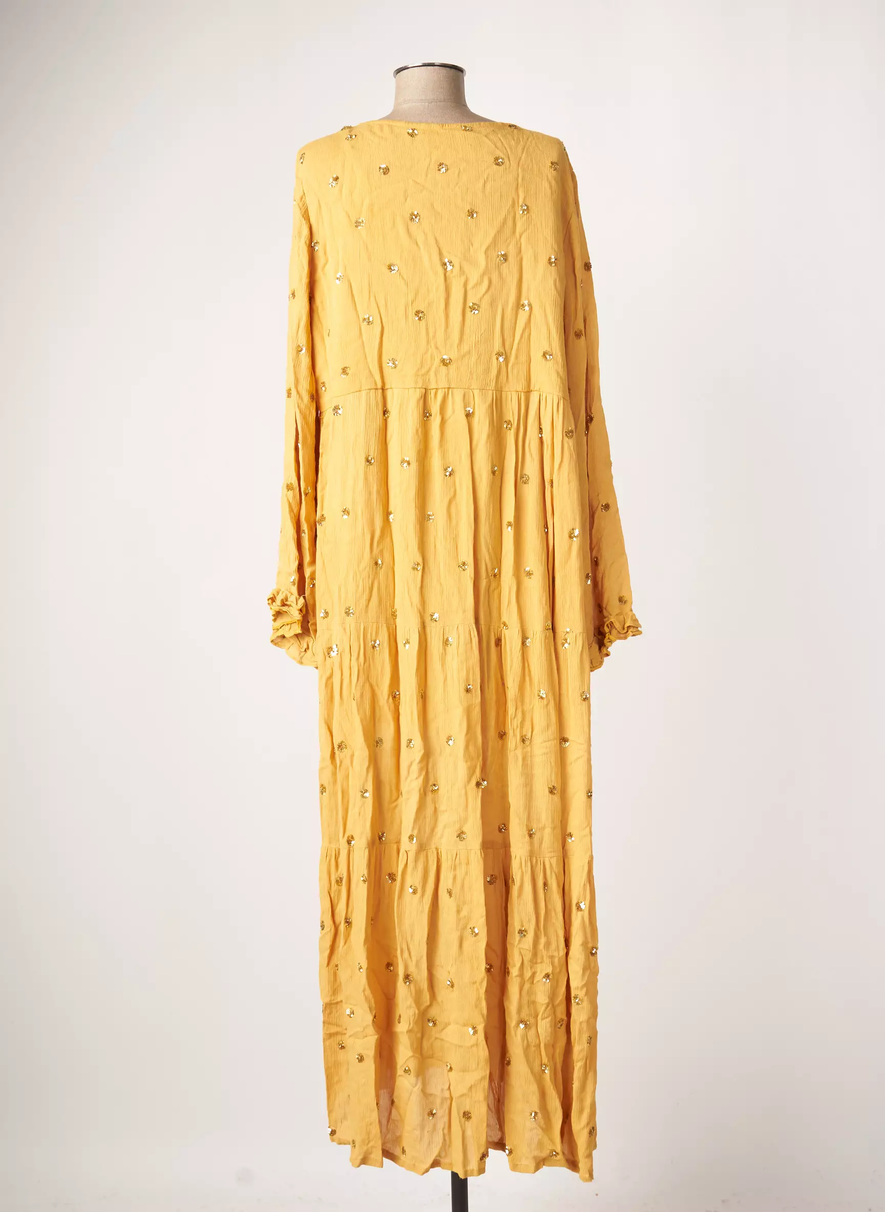 Sundress Robes Longues Femme couleur jaune