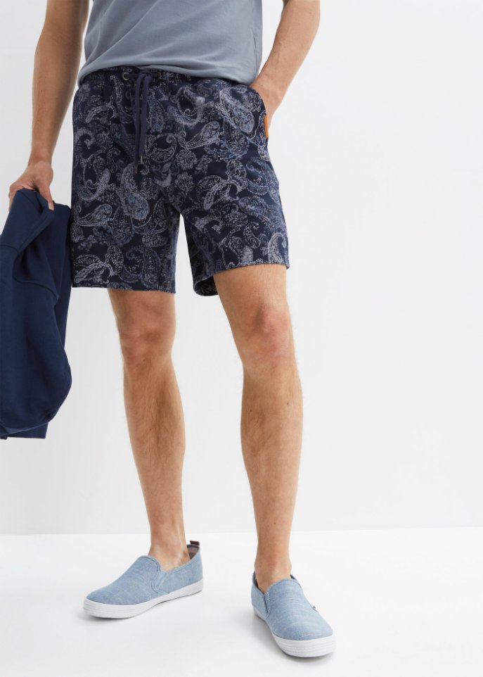 Long Sweat-Shorts mit Paisley-Druck