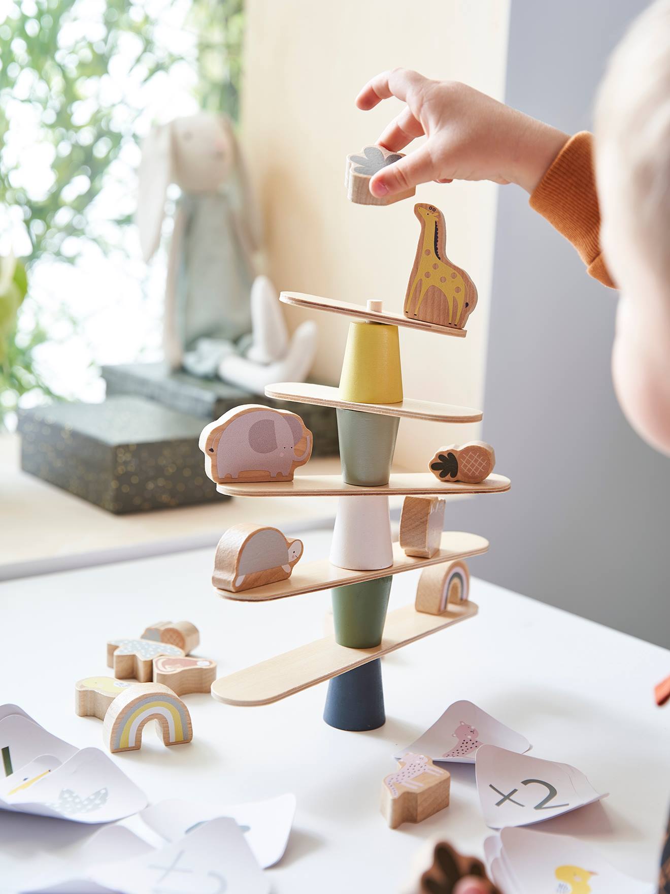 Vertbaudet Kinder Gleichgewichtsspiel, Holz FSC - mehrfarbig