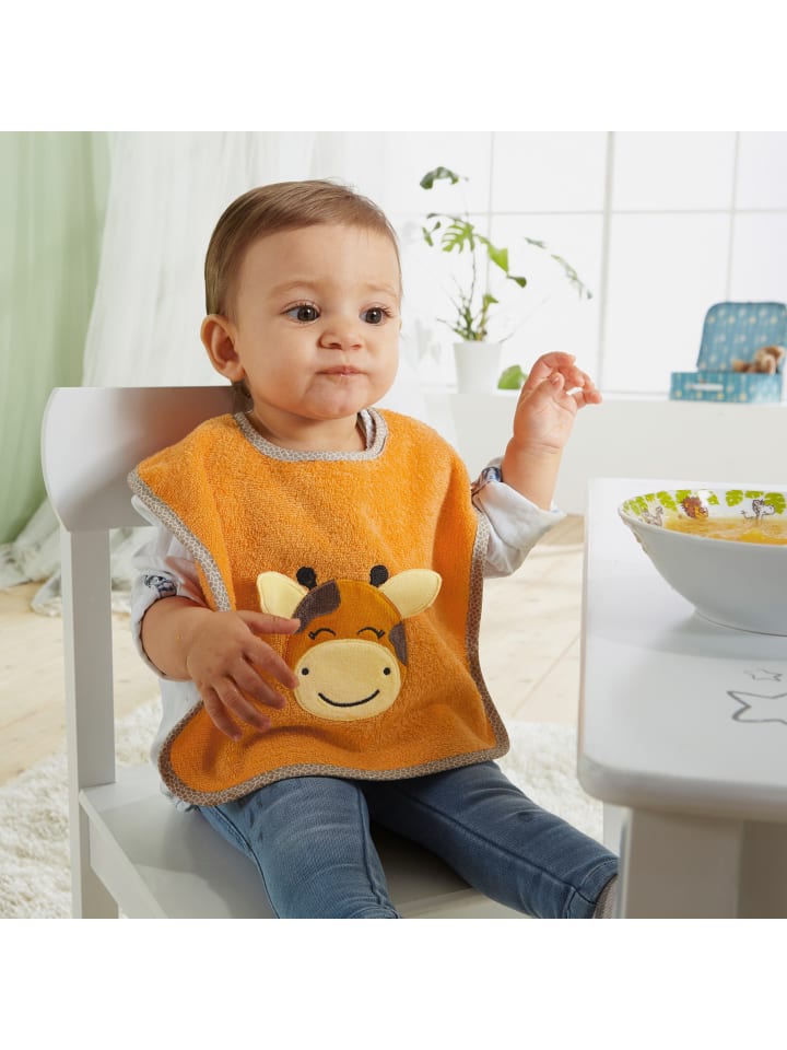 Erwin Müller Frottier Lätzchen 2er-Pack Giraffe in orange günstig kaufen onesize