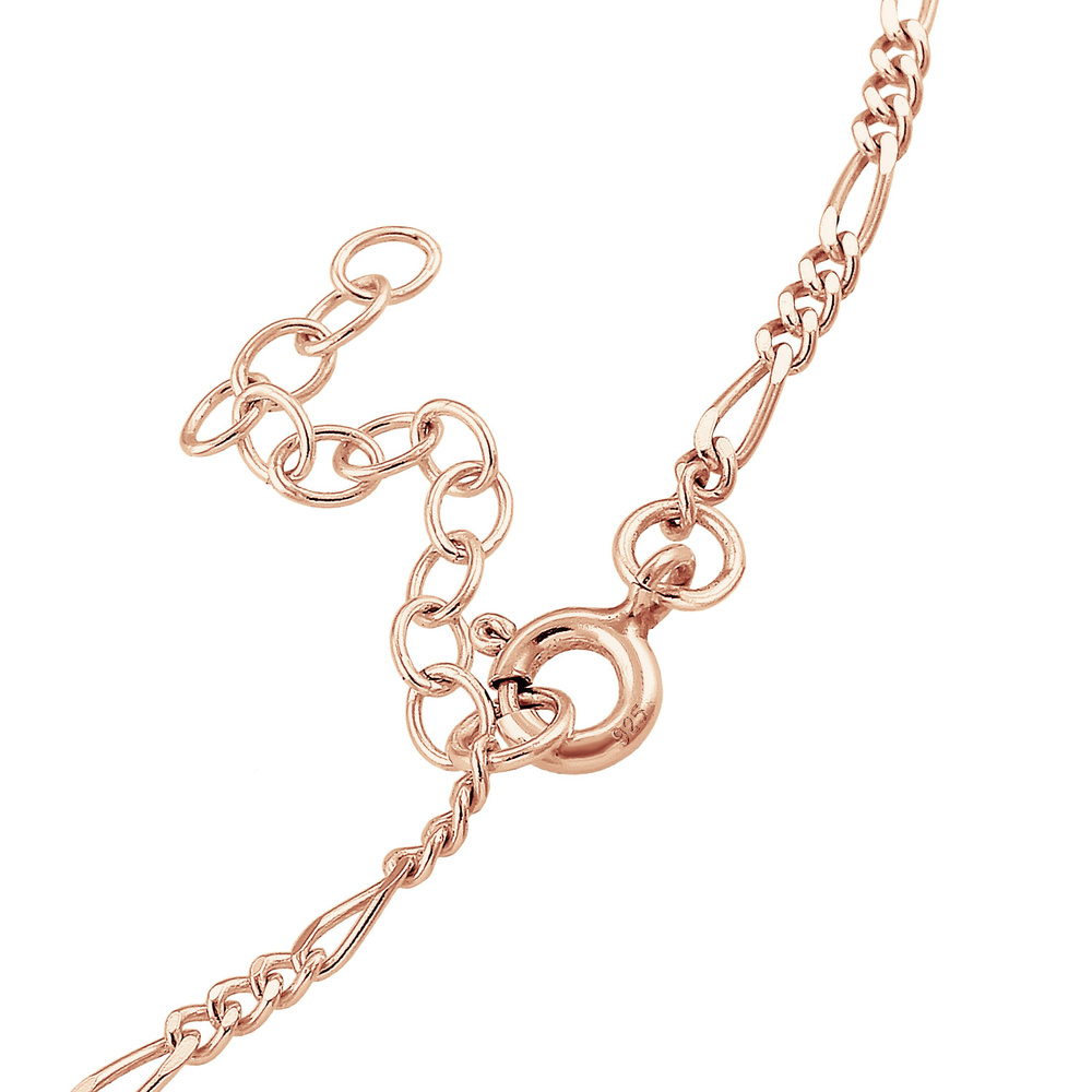 Elli Elli Bracelet de Cheville Figarokette Sommer Strand Zeitlos Basic 925 Silber Bijoux