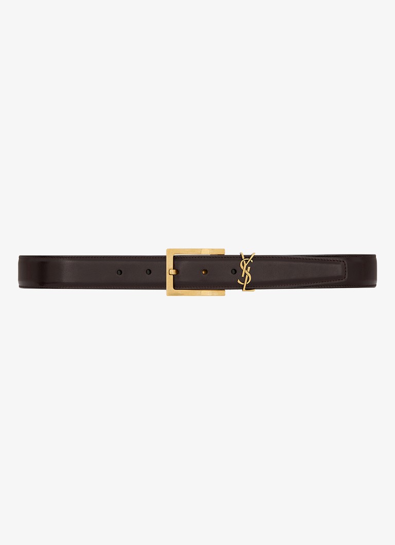 Curea Saint Laurent Cassandre din piele de vitel