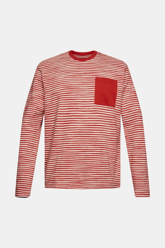 Gestreiftes Sweatshirt mit Brusttasche