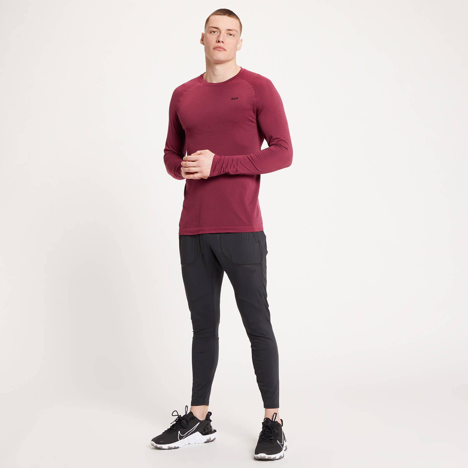 Haut sans coutures à manches longues MP Tempo Ultra pour hommes – Merlot