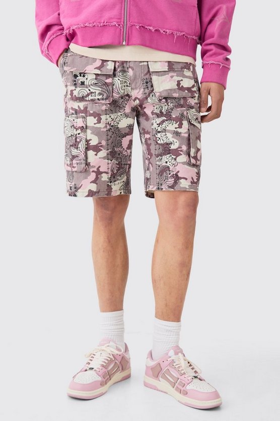 Bandana Camouflage Cargo-Shorts