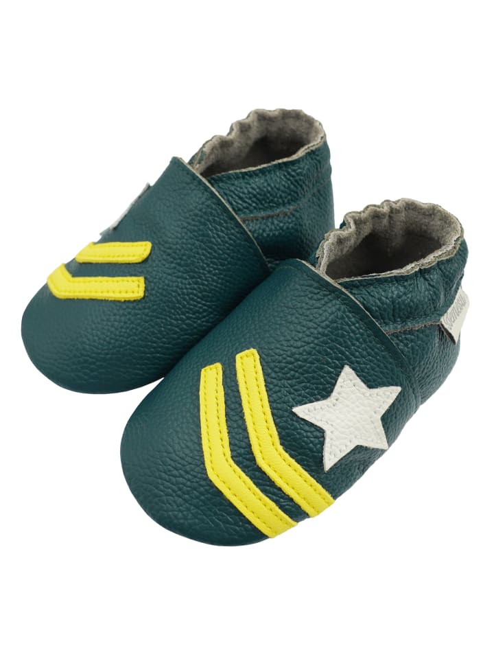 Yalion Leder-Krabbelschuhe 