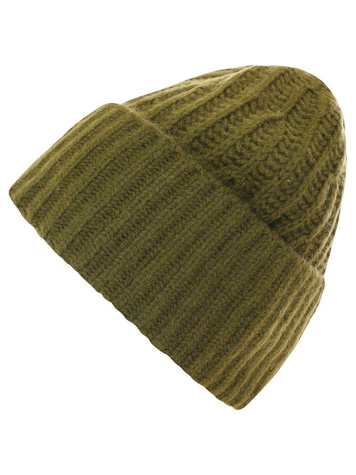 Zwillingsherz Kaschmir-Mütze in Khaki günstig kaufen onesize