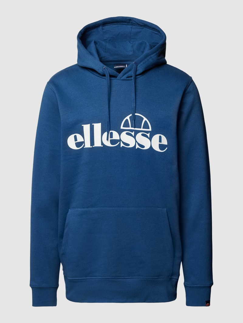 Hoodie mit Label-Print Modell 'Oodia' in blau