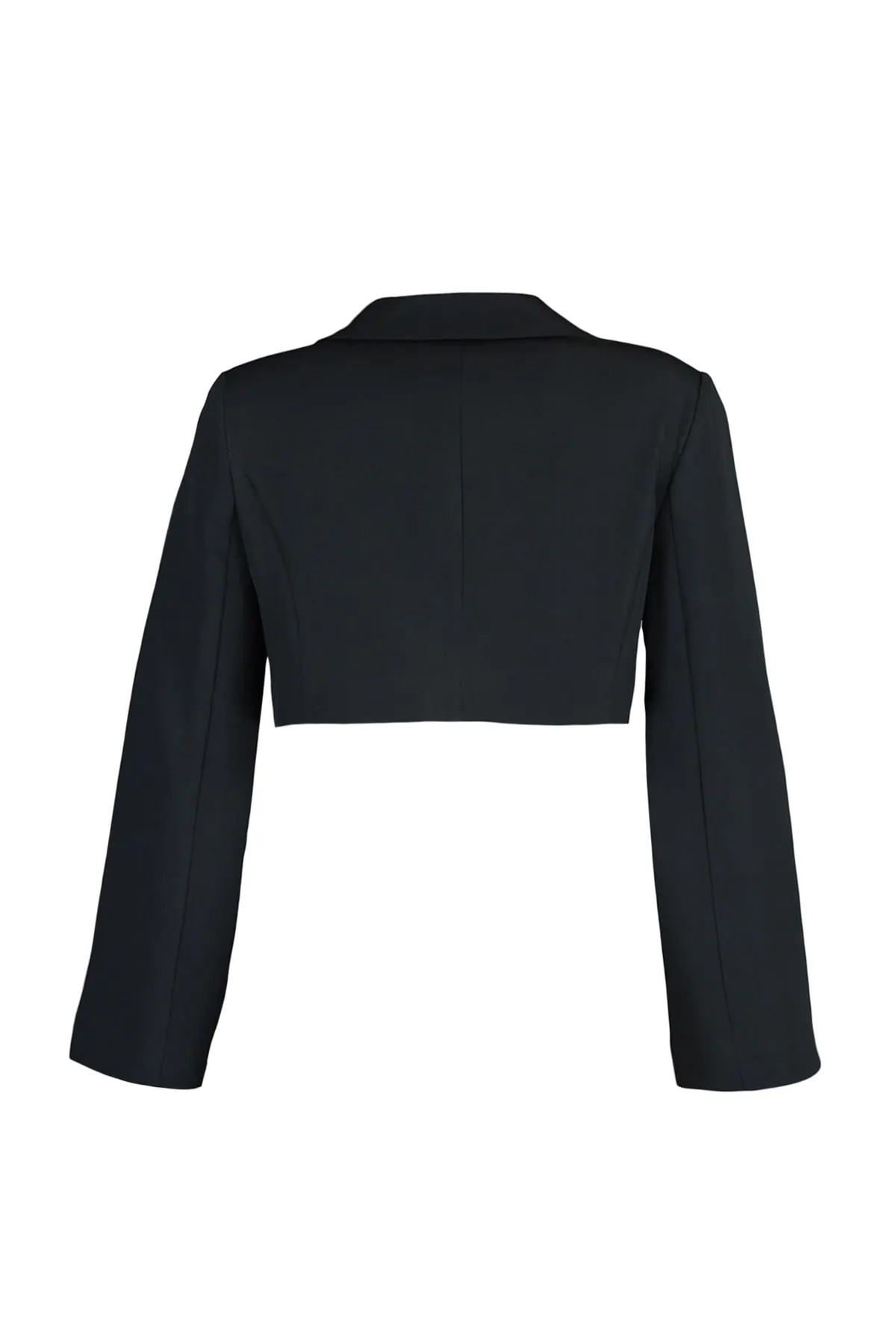 Trendyol Collection  Schwarzer, kurz gefütterter, zweireihiger gewebter Blazer mit Verschluss TWOAW23BC00076