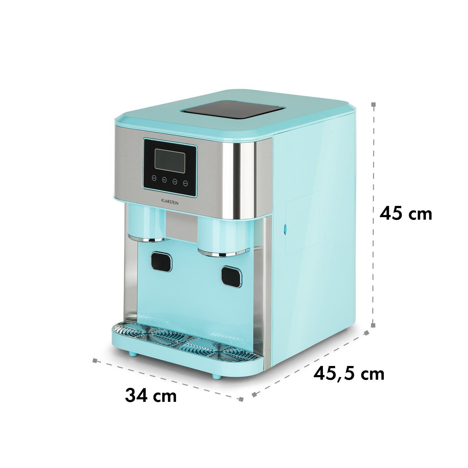 Klarstein Eiswürfelmaschine Eiszeit Crush, Eiswürfelmaschine mit Crushed Ice Eiswürfelbereiter Ice Cube Maker