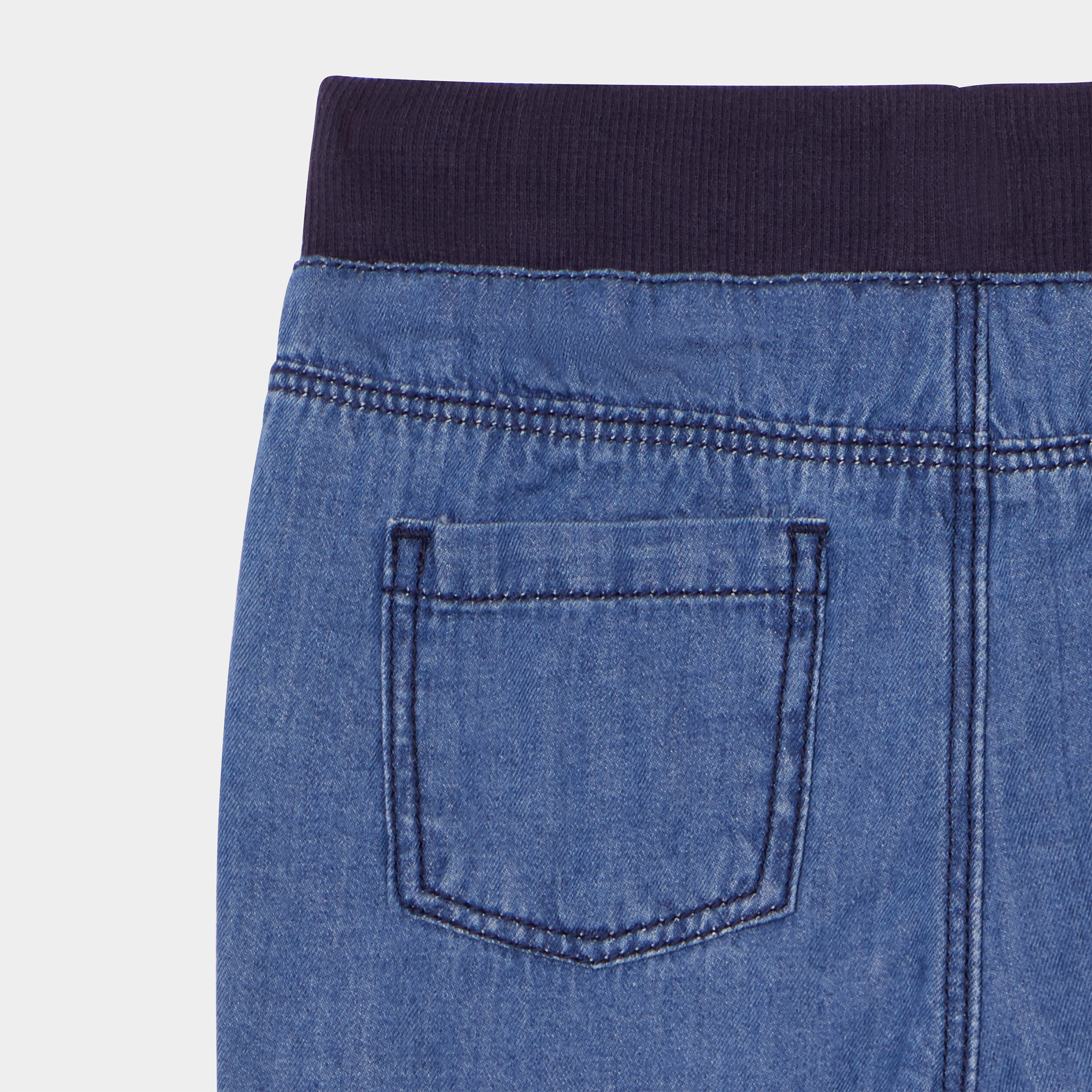 Jeans regular taille élastiquée denim double stone bébé garçon | La Halle