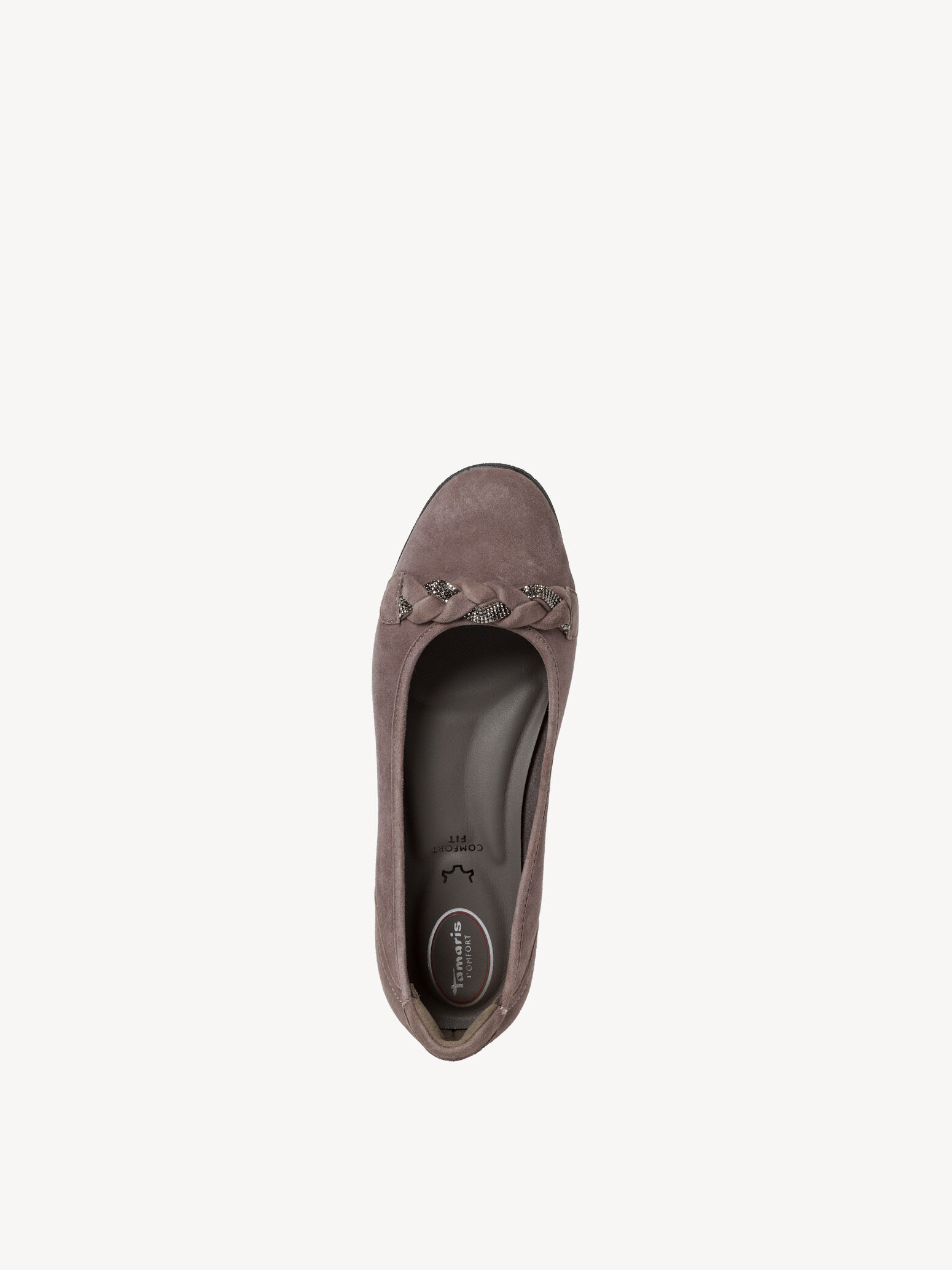 Ballerine en cuir - gris