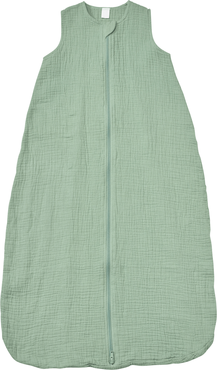 Schlafsack 0,5 TOG aus Musselin, grün, 80 cm, 1 St