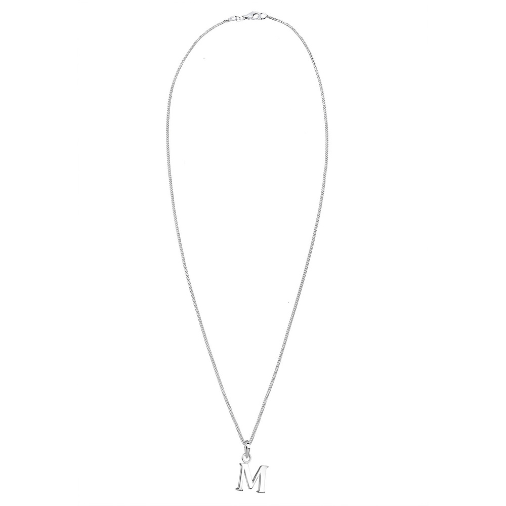 Elli Elli Collier Femmes Lettre M Pendentif en Argent Sterling 925 Bijoux