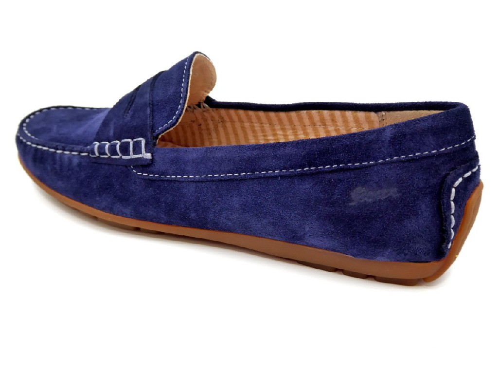 SIOUX Sportliche Slipper blau