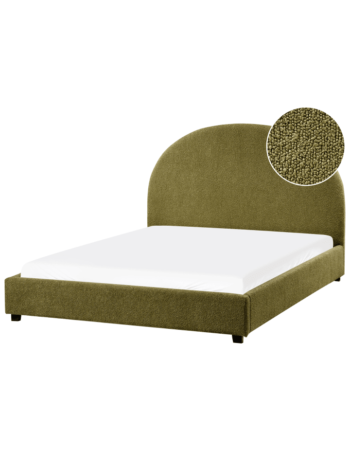 Beliani Doppelbett VAUCLUSE in Grün - (W) 154 x (H) 112 x (L) 214 cm günstig kaufen onesize