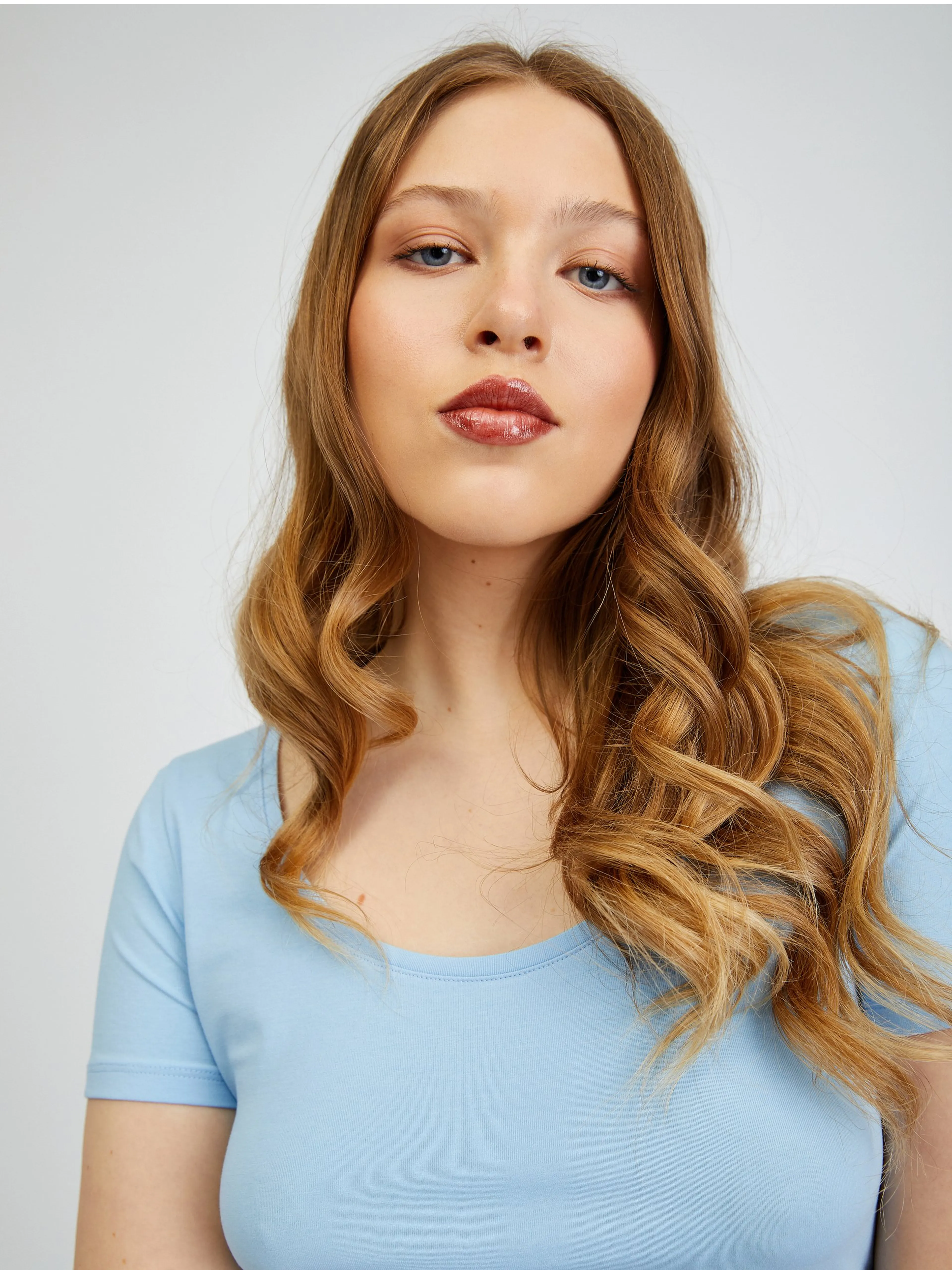 Hellblaues Basic-T-Shirt ORSAY