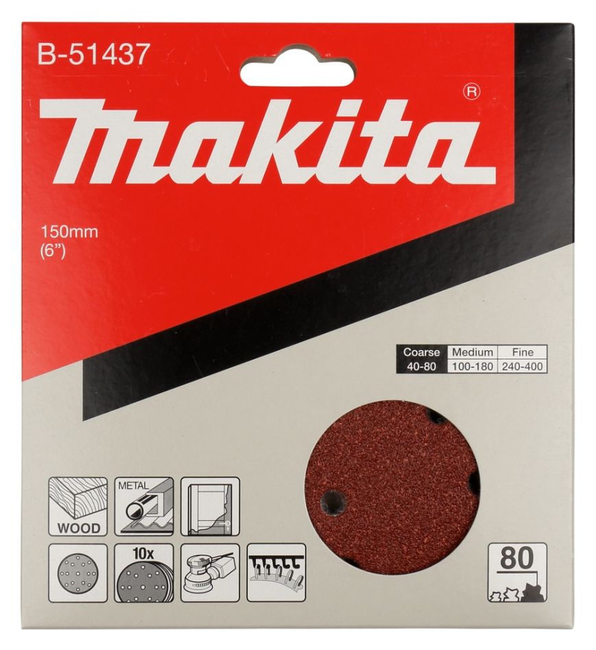 Makita Accessories B-51437 Tarcza ścierna K80 150mm