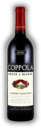 Francis Coppola, Rosso & Bianco Cabernet Sauvignon, 2020, Kalifornien  Francis Coppola, Rosso & Bianco Cabernet Sauvignon, 2020, Kalifornien  Ein idealer Essensbegleiter - saftig und fruchtig. Jahrgang 2020 - 0,75	 Liter - Vol 14,5%