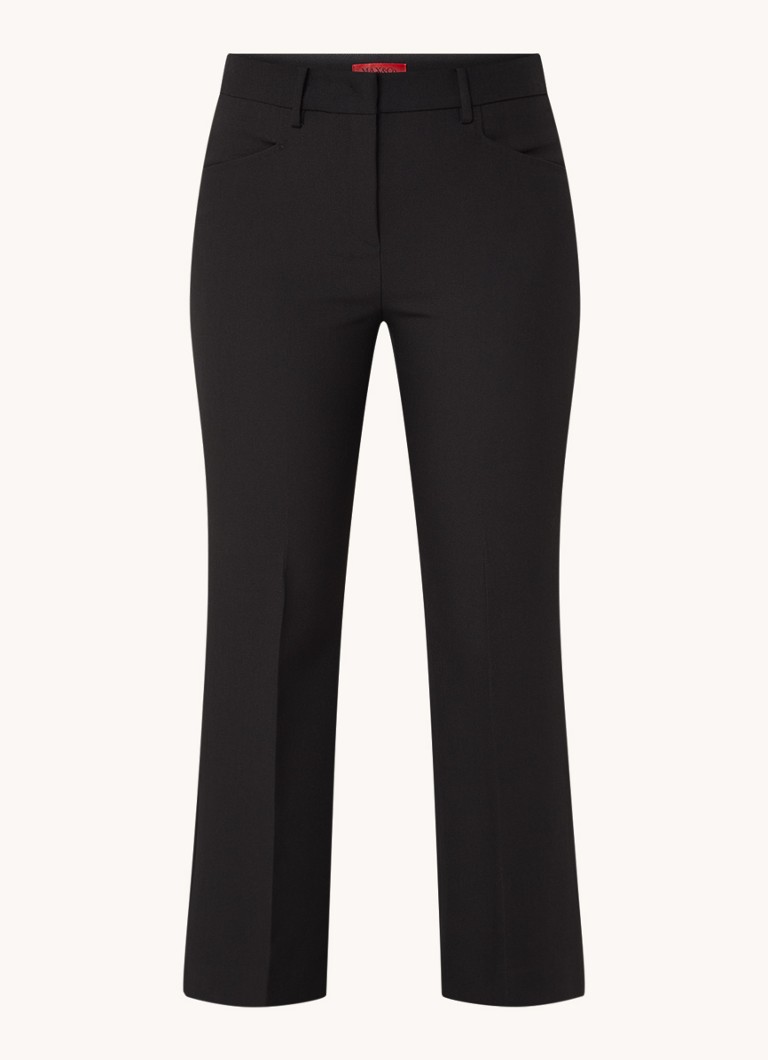 Pantaloni cropped a zampa d'elefante a vita alta Glicine di Max & Co con tasche laterali