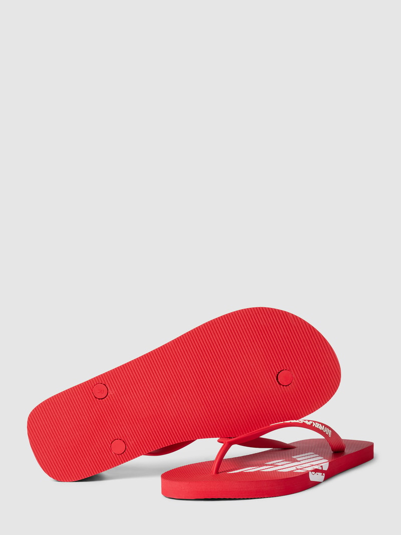 Zehentrenner mit Label-Details Modell 'Basic' in rot