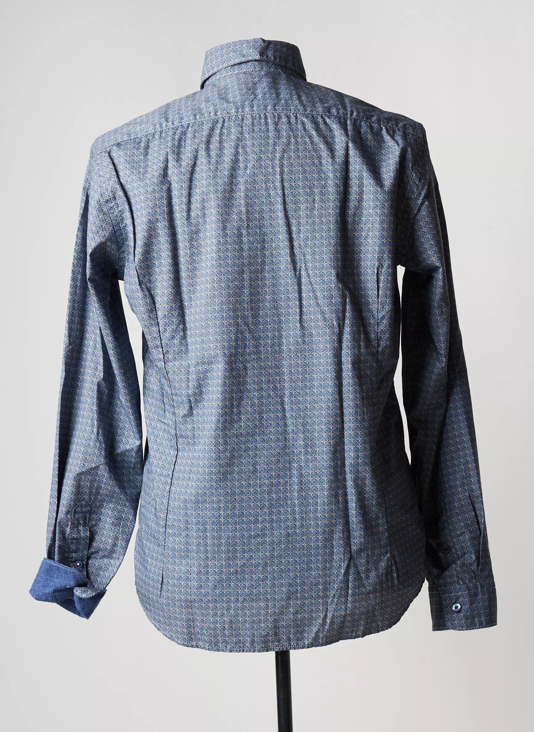 Fil Noir Manches Longues Homme couleur bleu