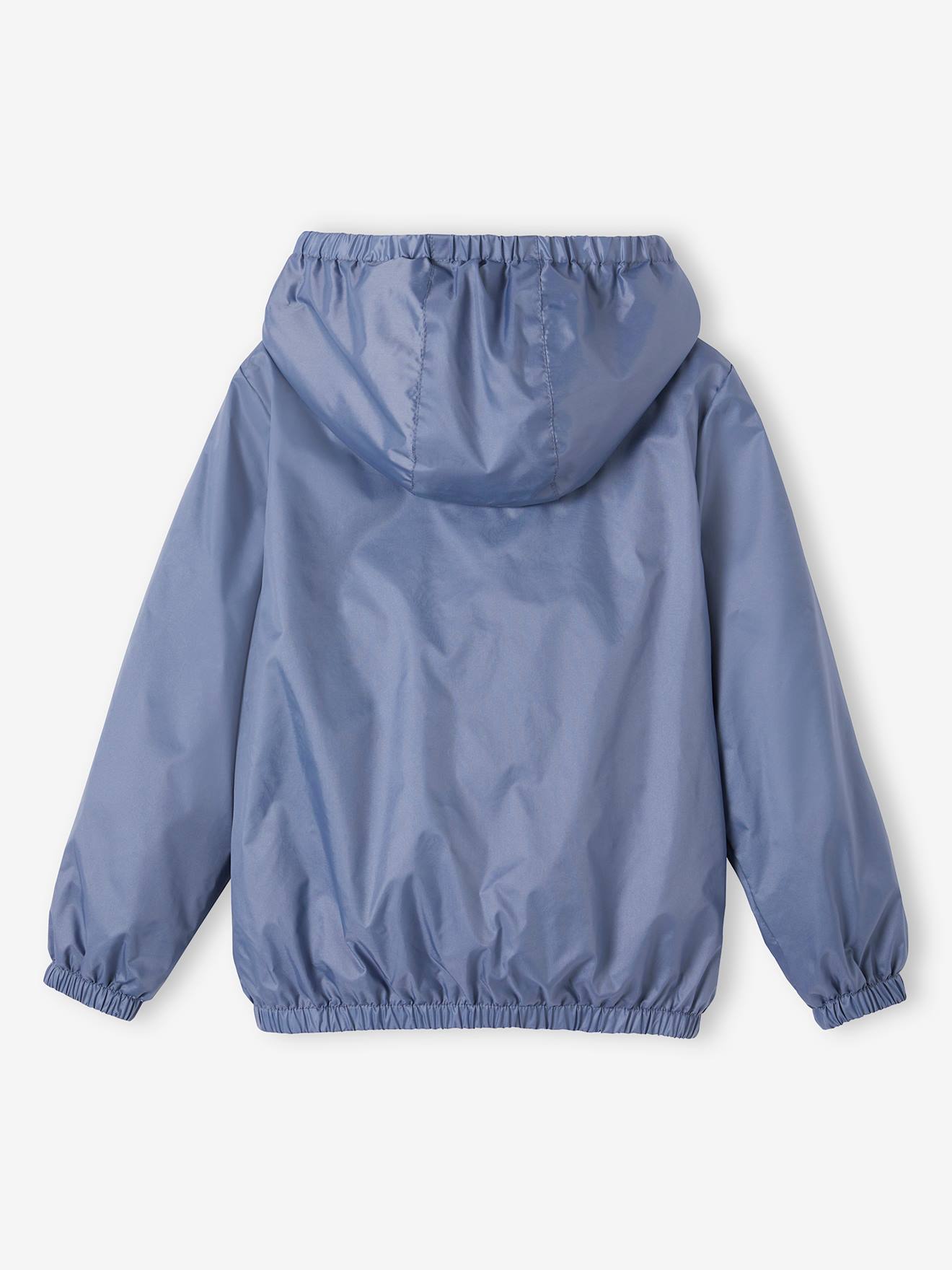 Vertbaudet Faltbare Jungen Regenjacke mit Gürteltasche - graublau