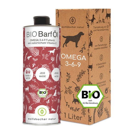 Wolfsbacher Natur Ergänzungsfutter & Aufzucht Wolfsbacher Natur Bio Barf Öl 1 l