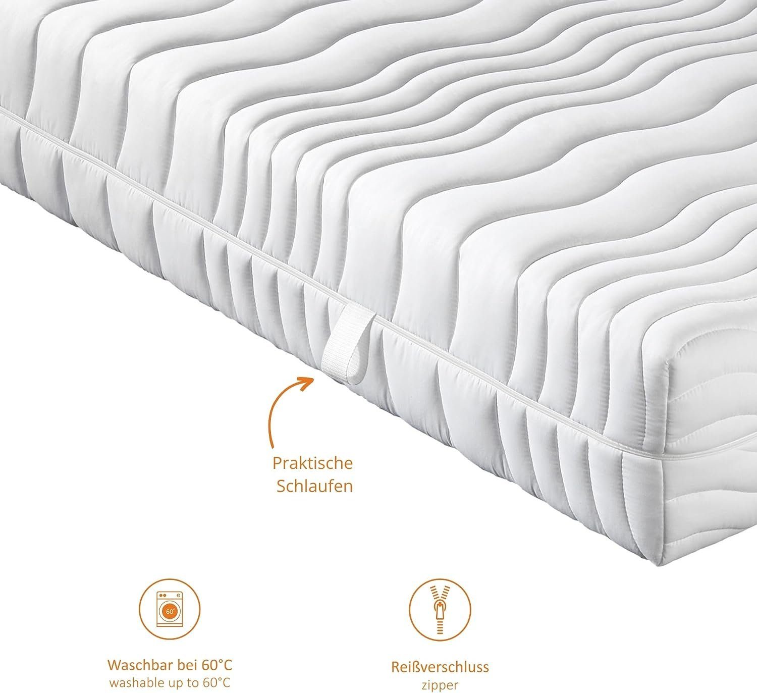Kaltschaummatratze Bodyprotect 500 Duo, sleepling, 16 cm hoch, Wendematratze mit zwei unterschiedlich festen Liegeseiten, 7-Liegezonen