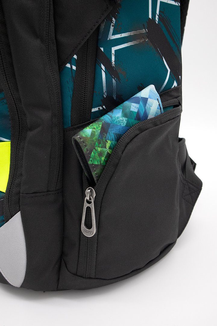 neoxx Schulrucksack Active, Flash yourself, aus recycelten PET-Flaschen