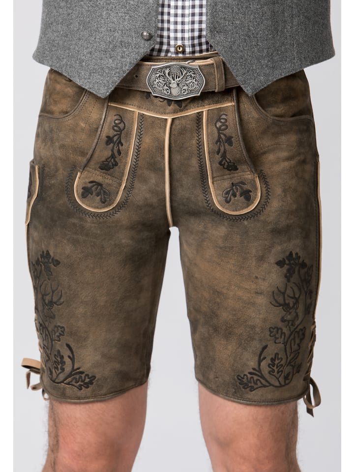 Stockerpoint Stockerpoint Trachtenlederhose Edgar in kiesel gespeckt-schwarz günstig kaufen