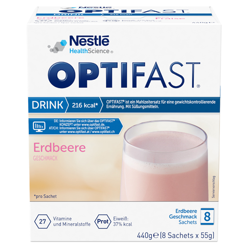 OPTIFAST Drink Erdbeere Pulver  8X55 g  Pulver