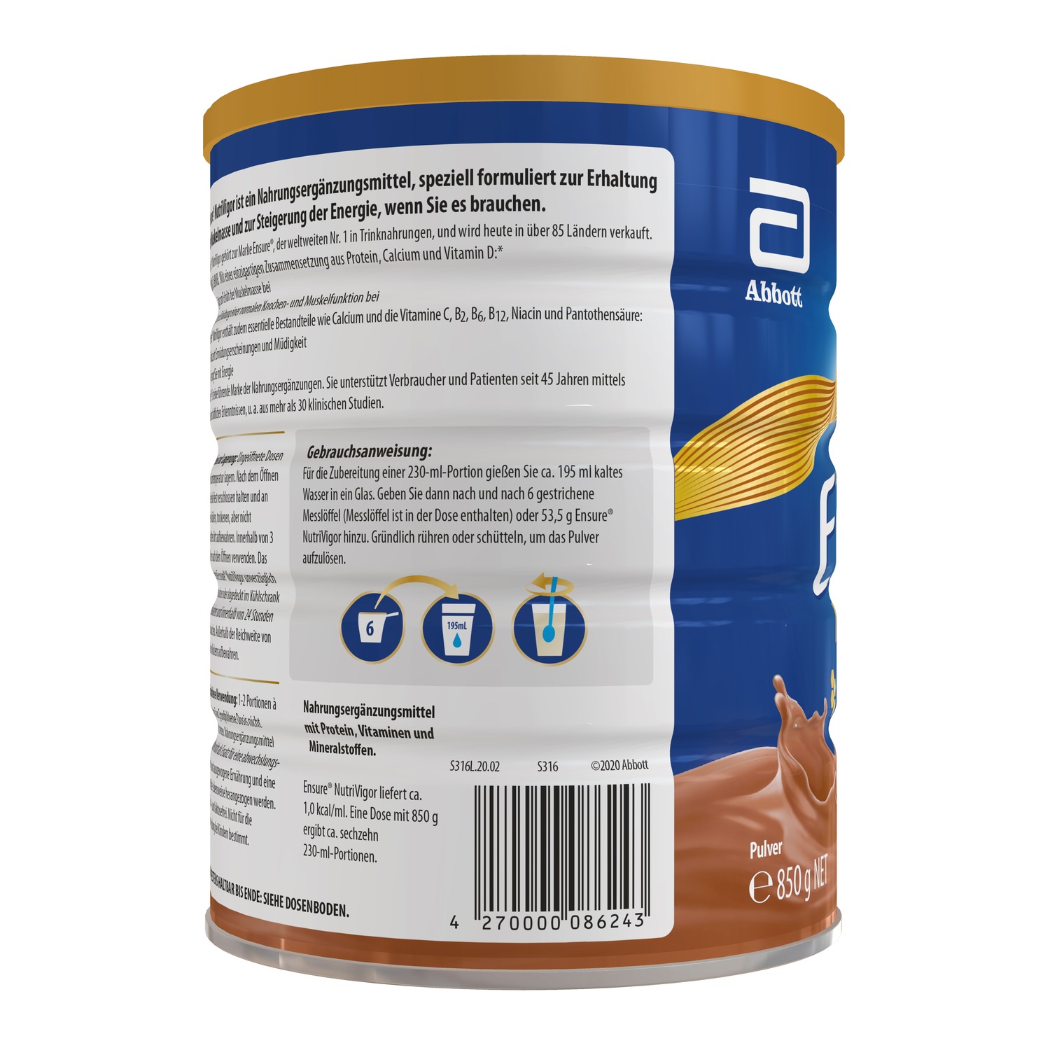 Abbott NutriVigor Schokolade Pulver