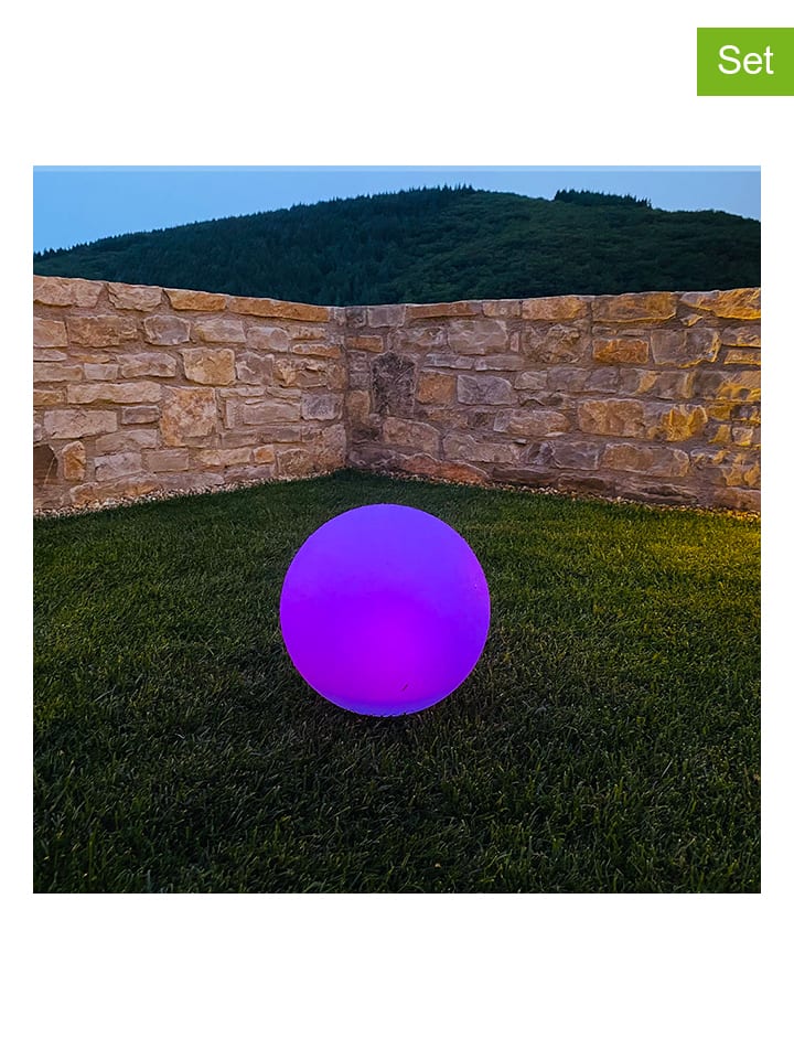 lumisky 2er-Set: LED-Solarleuchten 