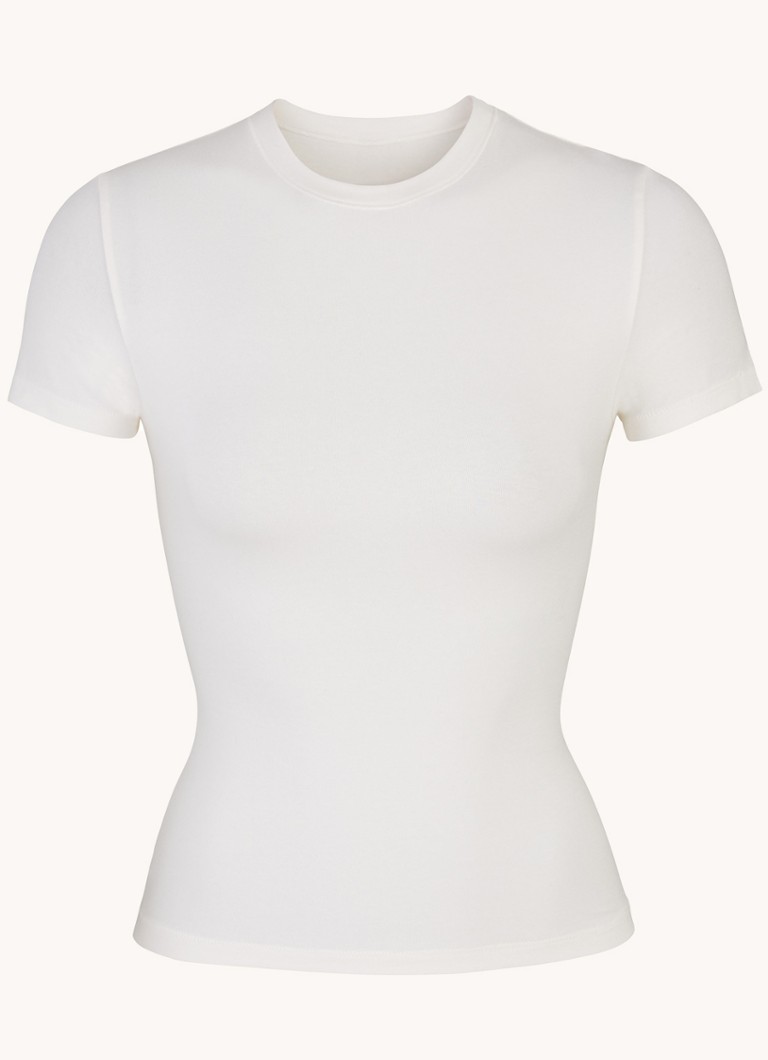 T-shirt girocollo in jersey di cotone SKIMS
