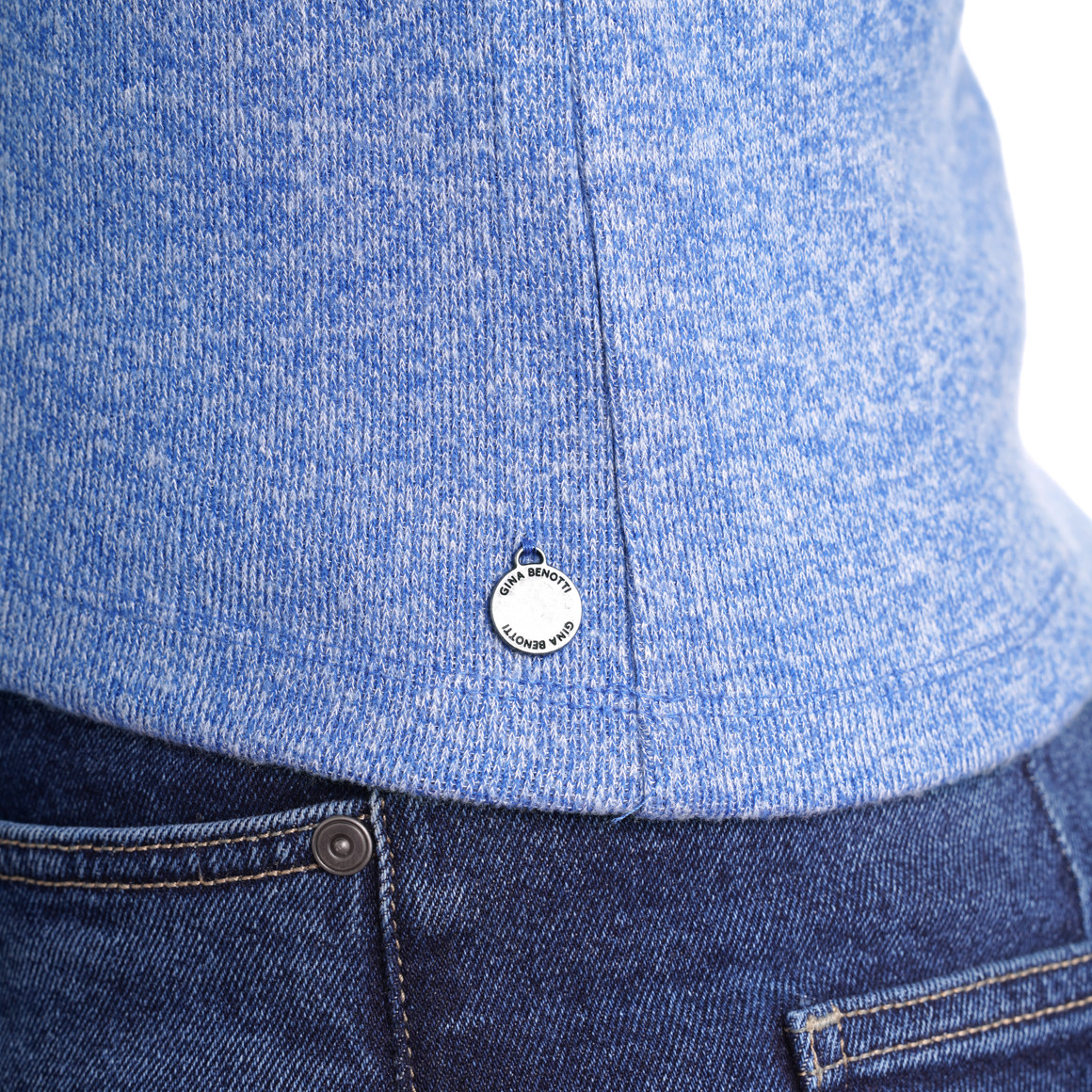 Damen Rollkragenshirt meliert