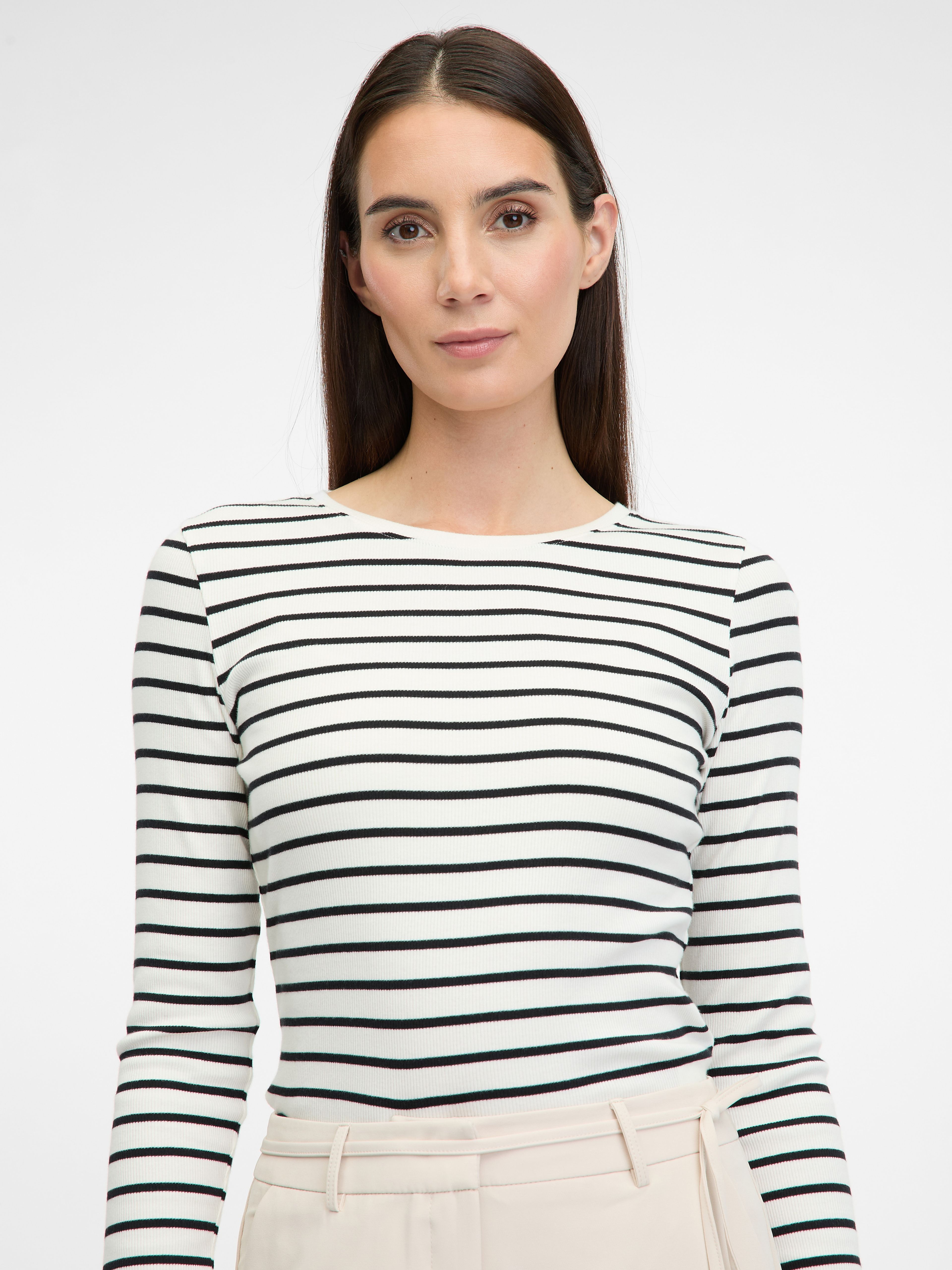 Cremefarbenes Damen-Langarm-T-Shirt ORSAY