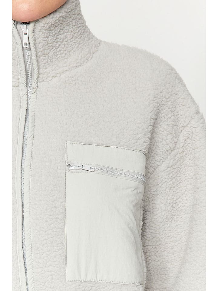 trendyol Fleecejacke in Hellgrau günstig kaufen