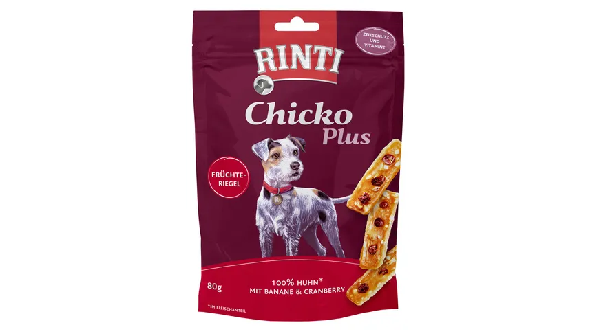 RINTI Hundesnack Chicko Plus Früchteriegel 80 g