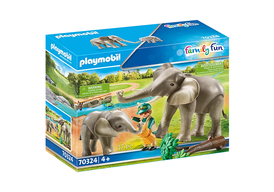 Elefanten im Freigehege