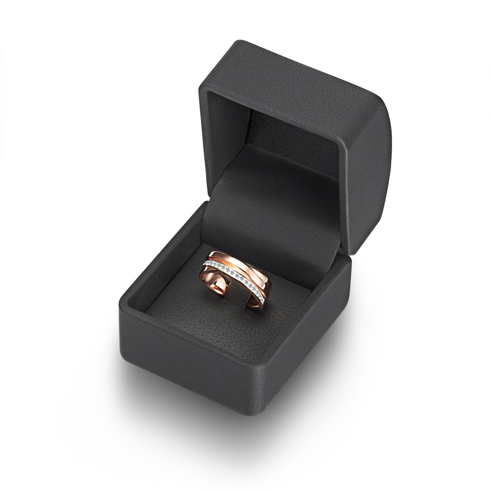 Trilani Bague en argent Argent sterling Oxyde de zirconium (CZ) en Or rose Bague