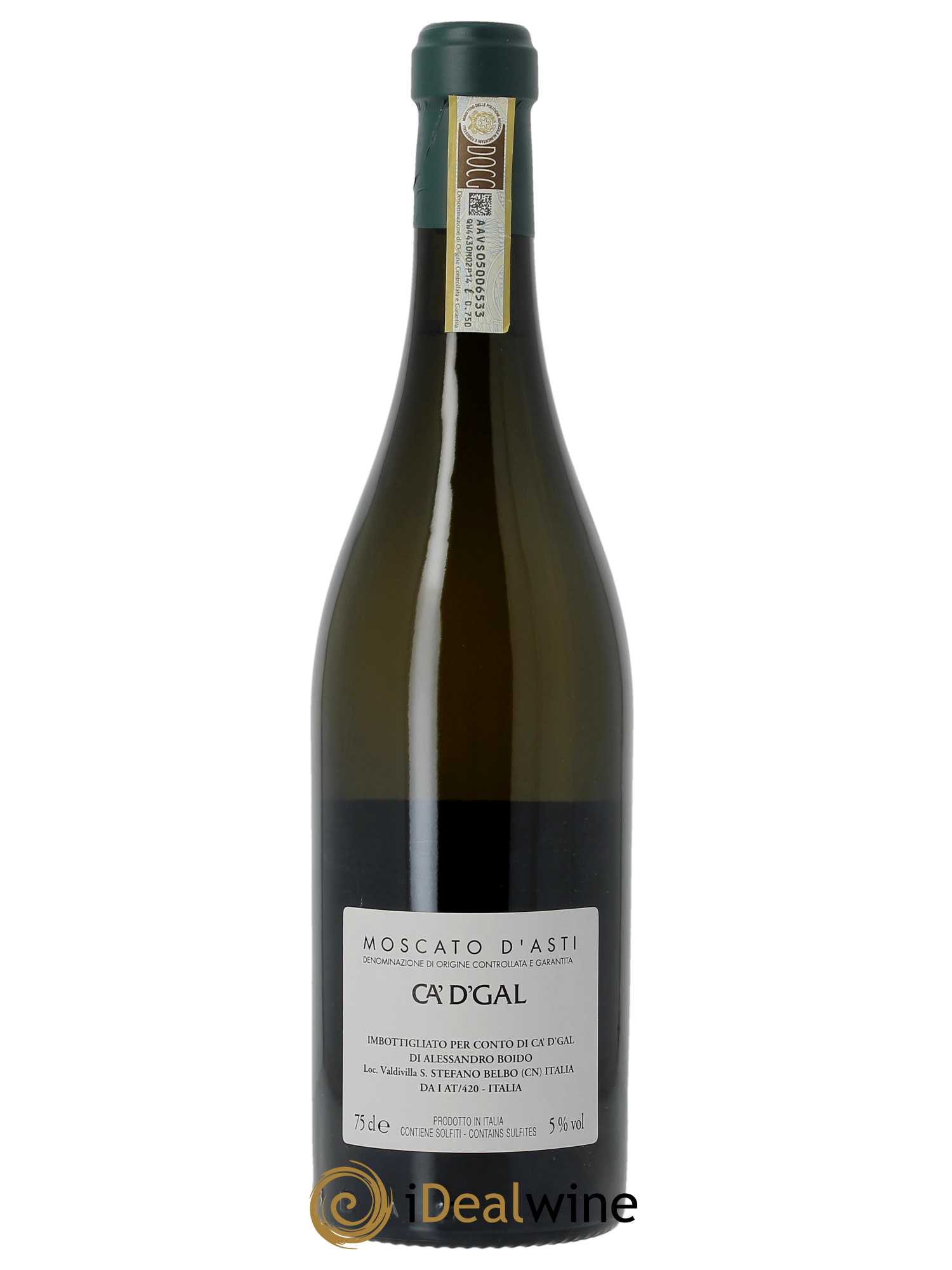 Moscato d'Asti DOCG Vite Vecchia Ca'D'Gal  2016 - Lot de 1 Bouteille
