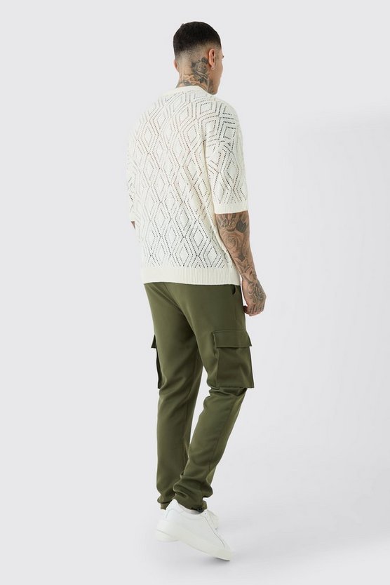 Tall elastische leichte Skinny Cargohose